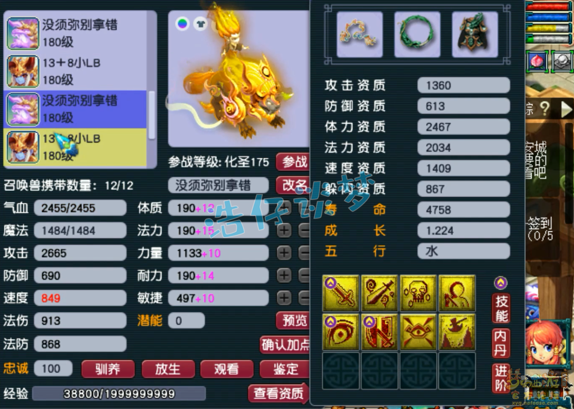 梦幻西游175级服战凌波城装备展示图