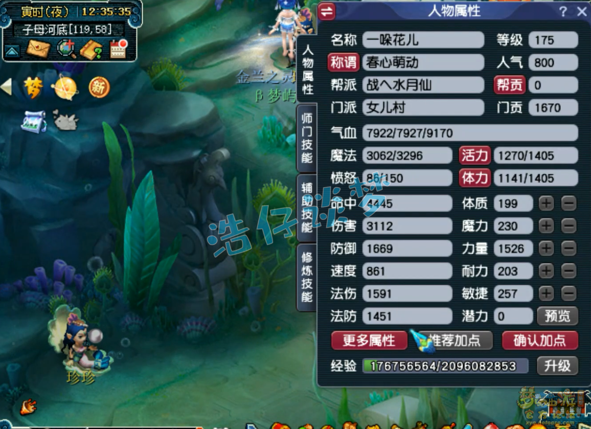 梦幻西游175级力女儿村任务装备展示图