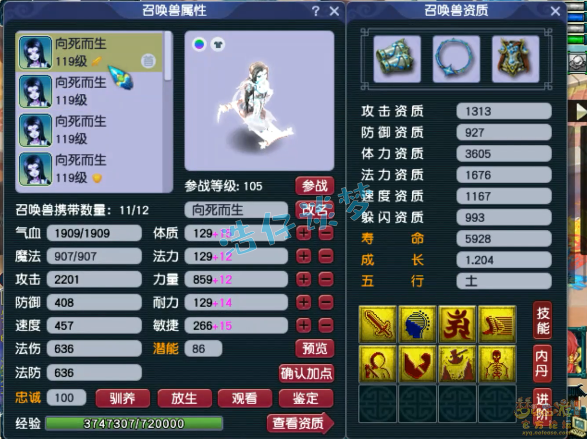 梦幻西游卡速方寸山109级装备展示图