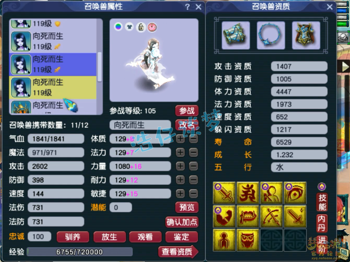 梦幻西游卡速方寸山109级装备展示图