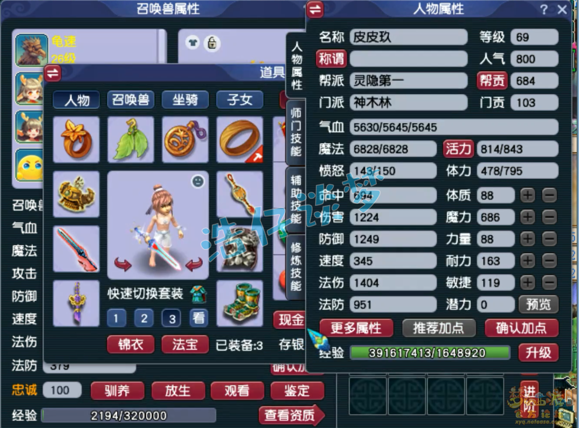 梦幻西游神木林装备展示图69级