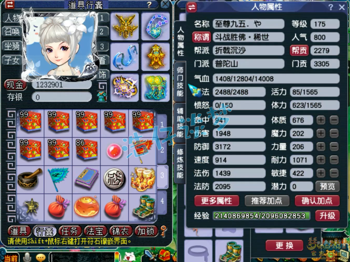 梦幻西游咒师普陀装备展示图175级