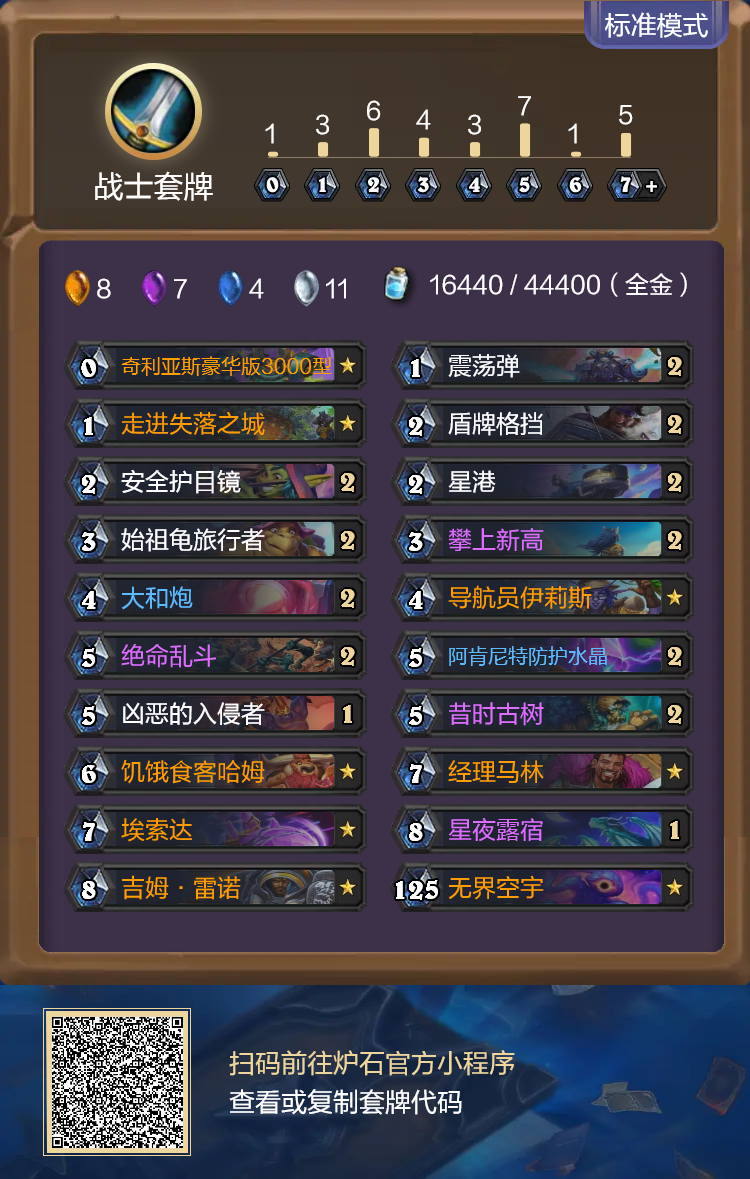 炉石传说安戈洛龟途任务战卡组代码分享