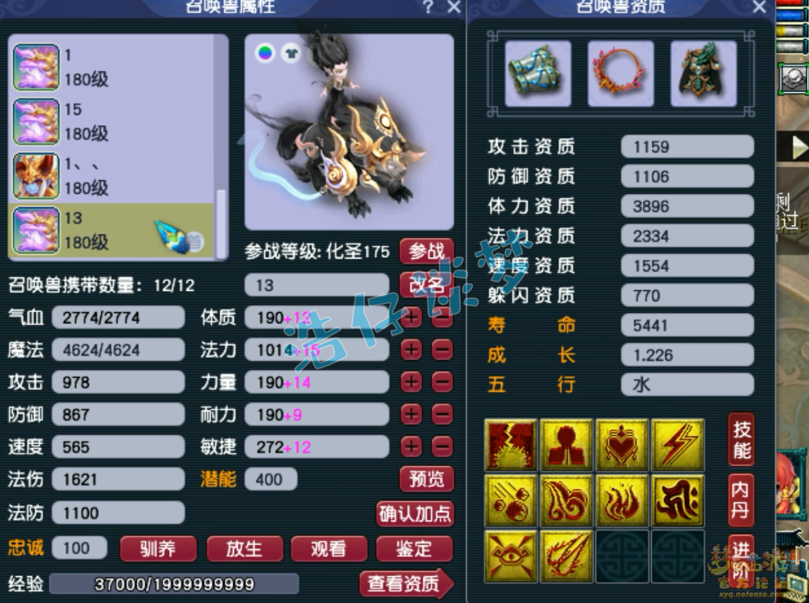 梦幻西游服战神木林175级装备展示图