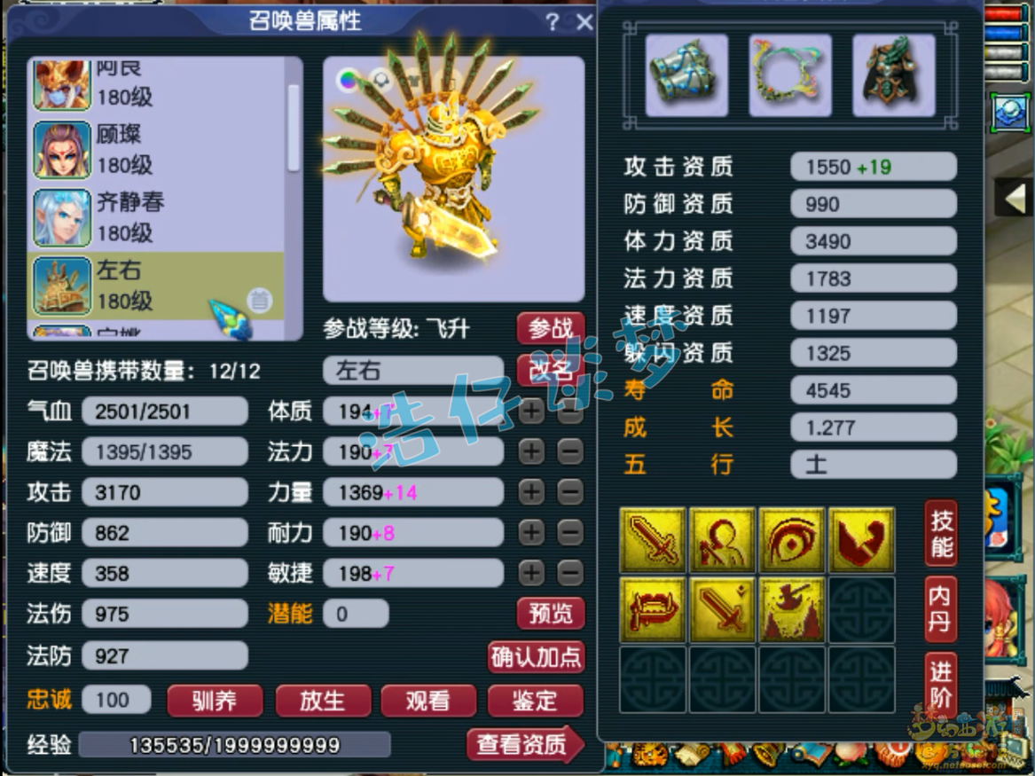 梦幻西游175级单挑封方寸装备展示图