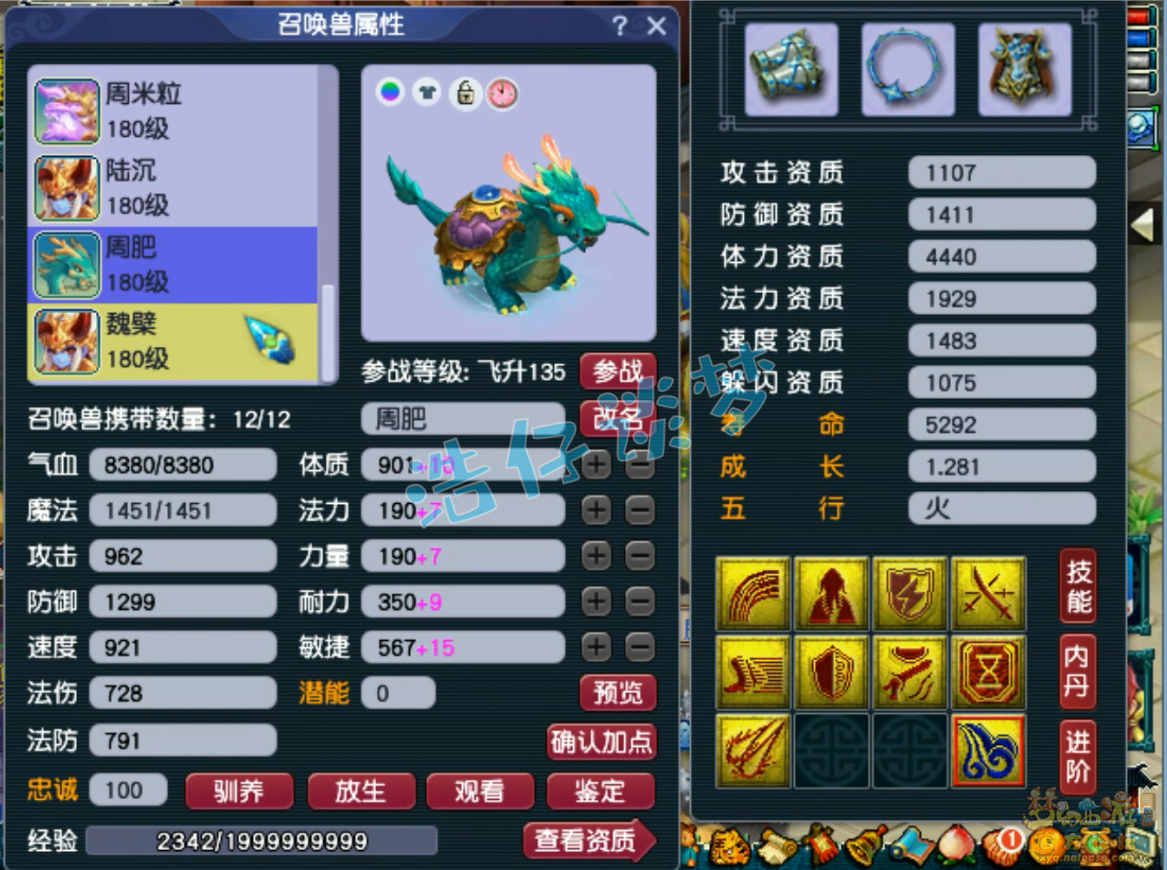 梦幻西游175级单挑封方寸装备展示图