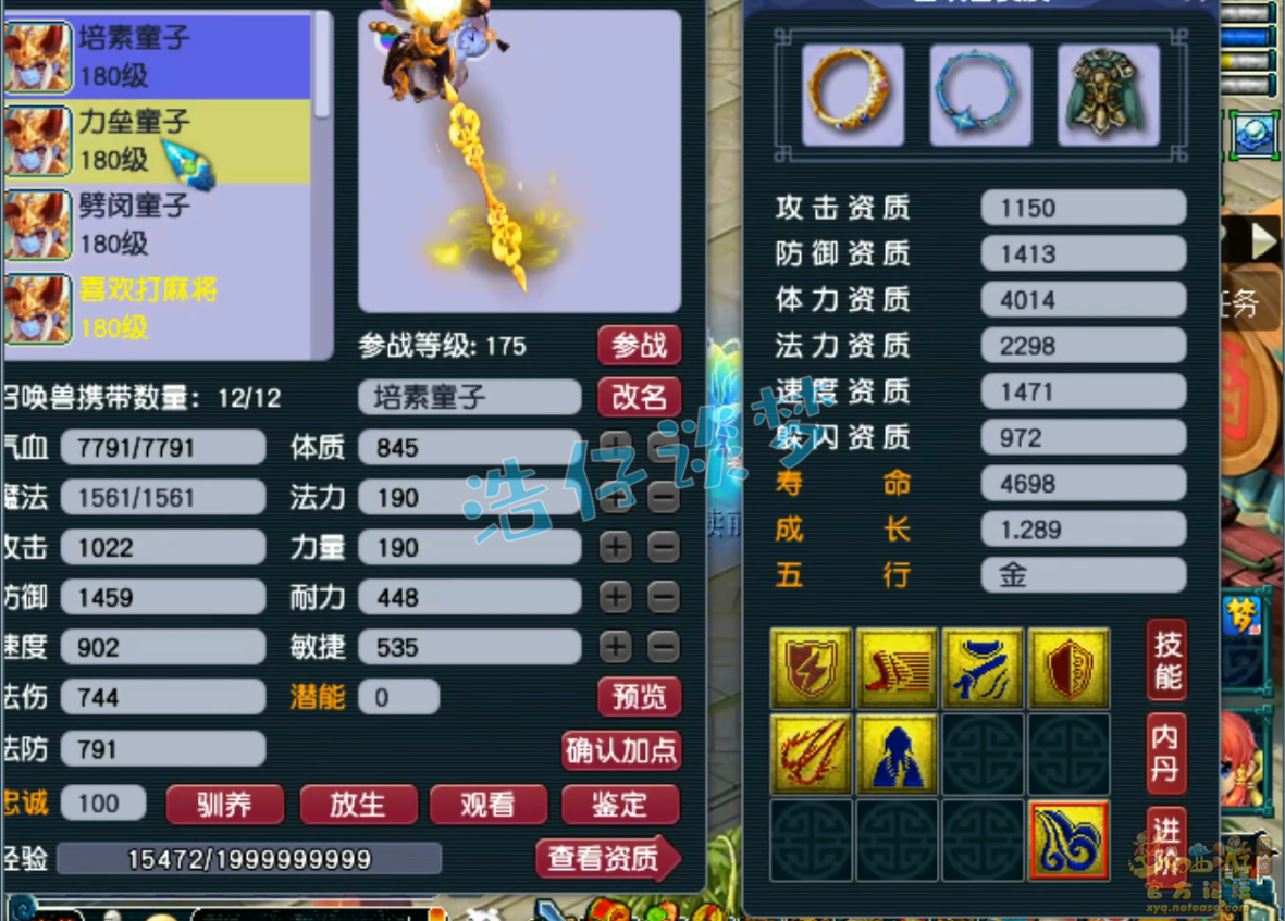 梦幻西游175级帮战卡速方寸装备展示图