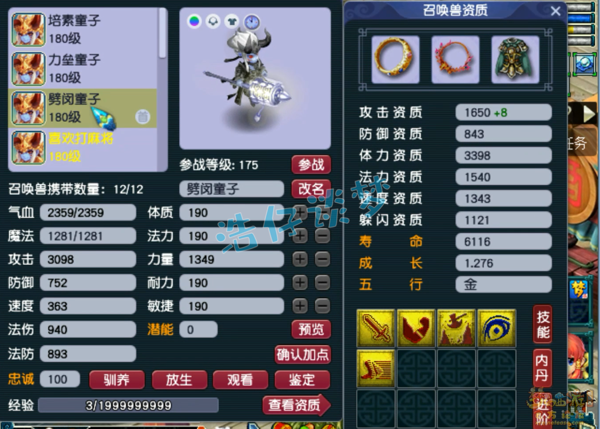 梦幻西游175级帮战卡速方寸装备展示图