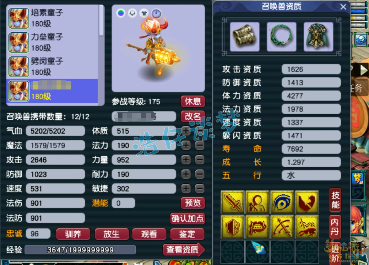 梦幻西游175级帮战卡速方寸装备展示图