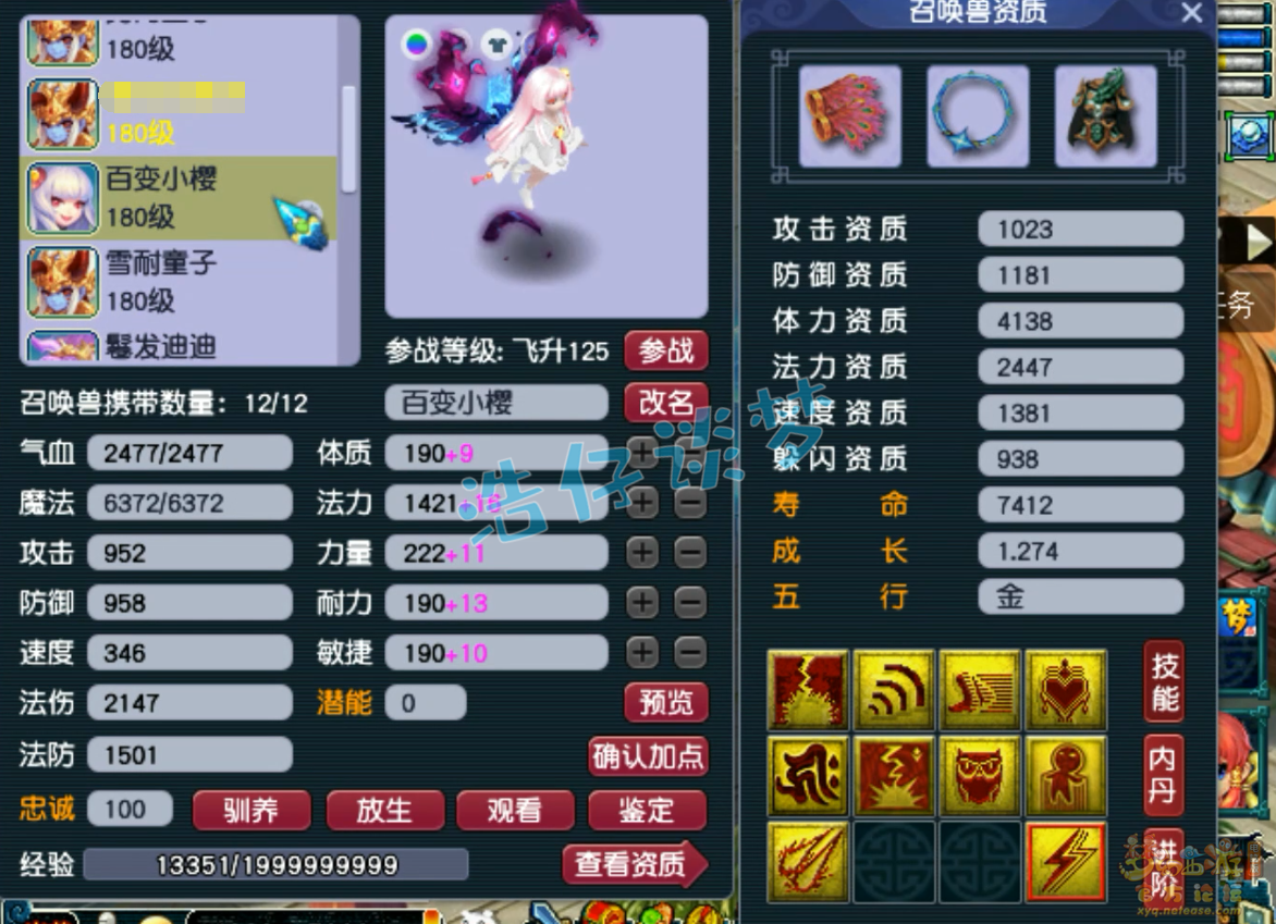 梦幻西游175级帮战卡速方寸装备展示图