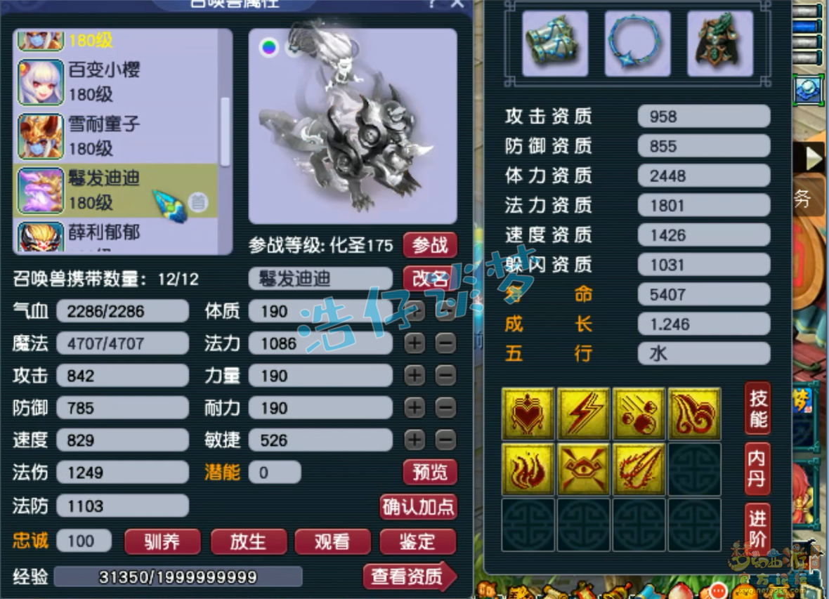 梦幻西游175级帮战卡速方寸装备展示图