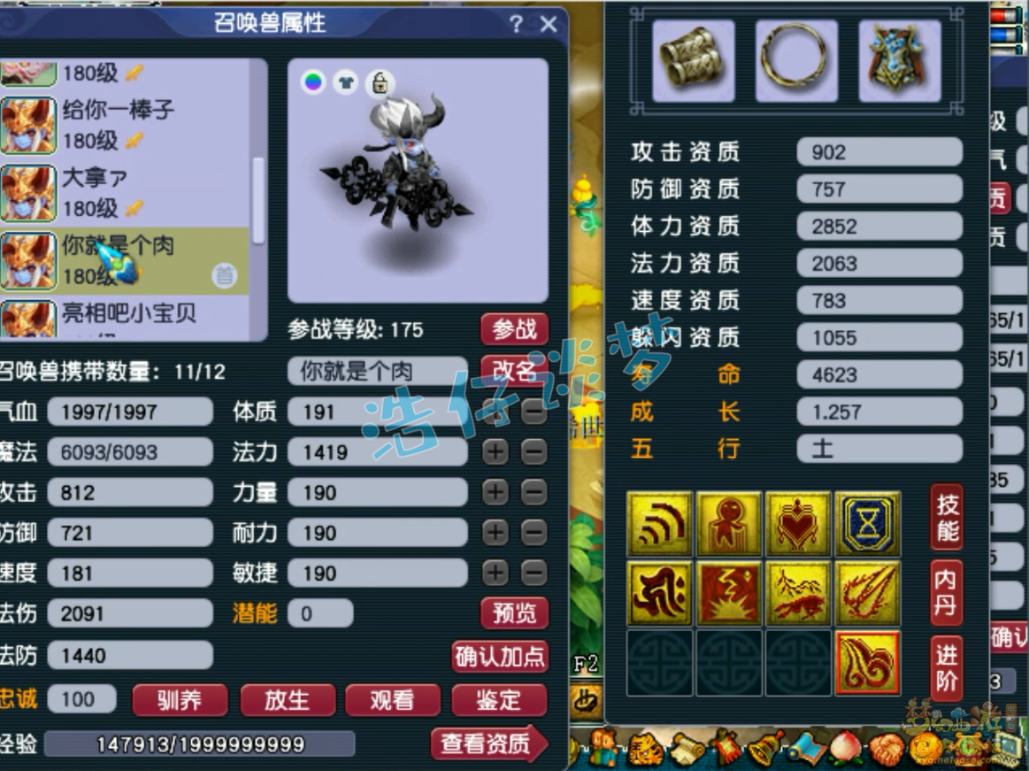 梦幻西游凌波城175三攻装备展示图