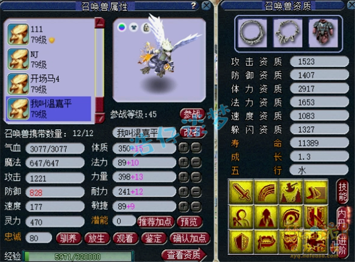 梦幻西游69级封女儿村装备展示图