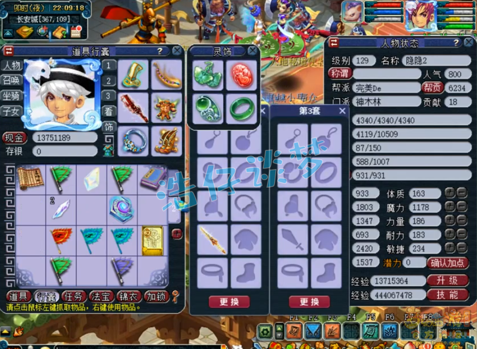 梦幻西游129神木林竞速装备展示图