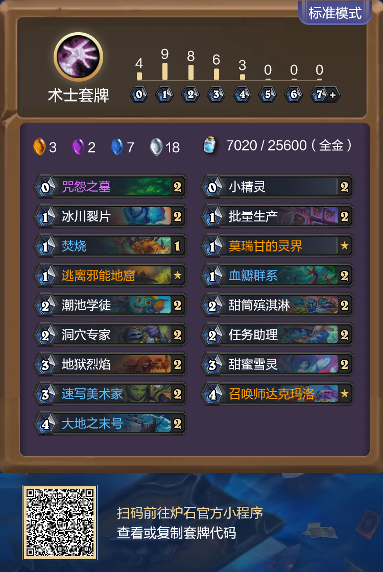 炉石传说重生之日任务术卡组代码分享