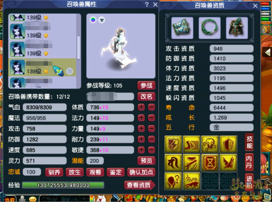 梦幻西游普陀山129级装备展示图