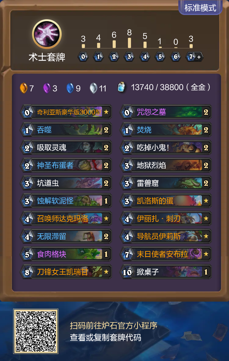 炉石传说重生之日蛋术卡组代码分享