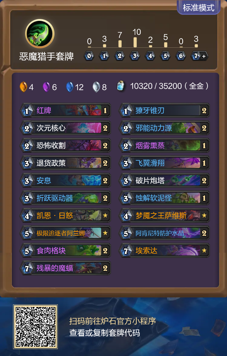 炉石传说重生之日星舰瞎卡组代码分享