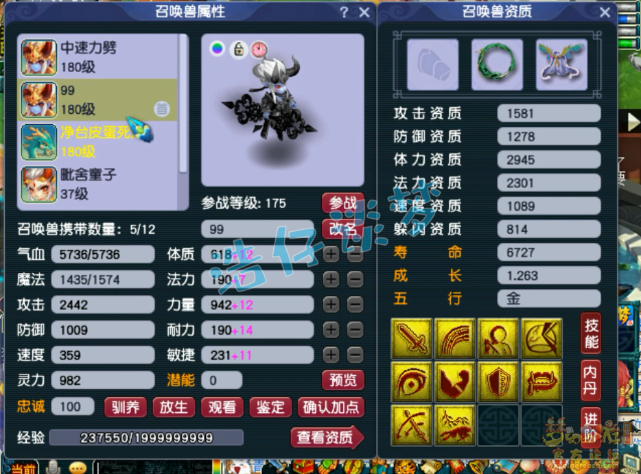 梦幻西游175级单挑魔方寸山装备展示图