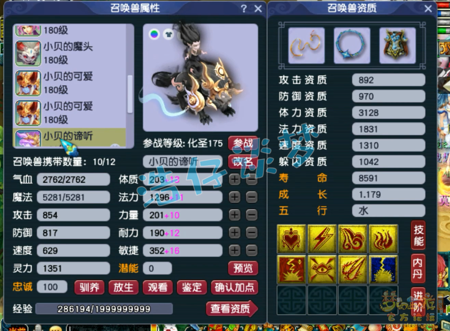 梦幻西游175帮战无底洞装备展示图