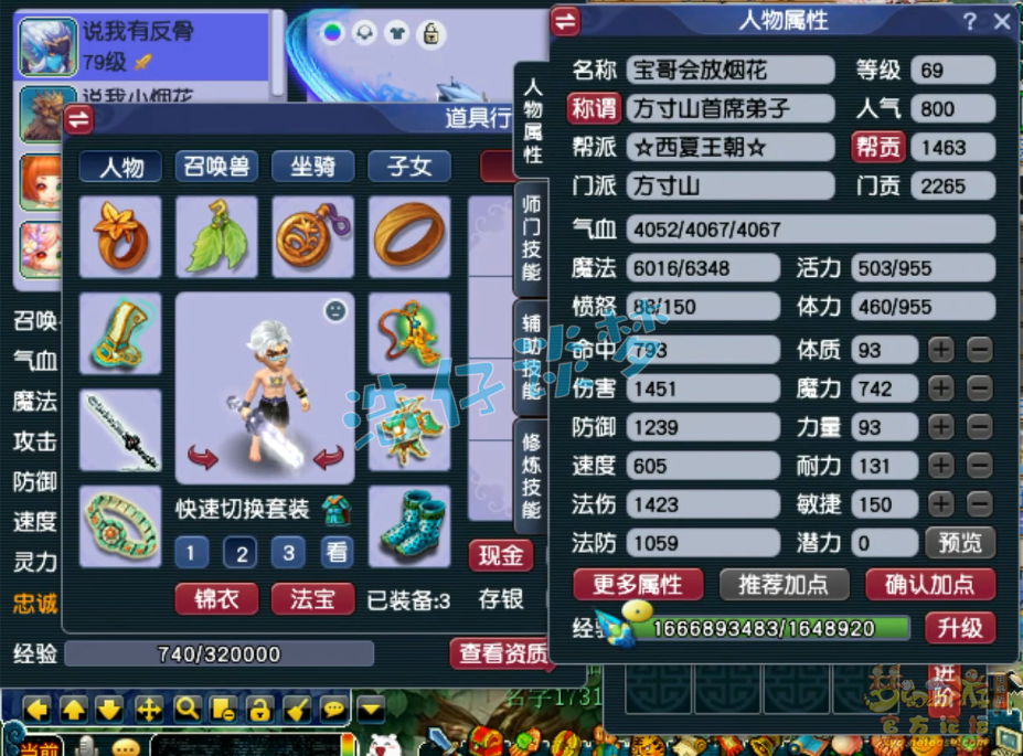 梦幻西游69单挑魔方寸山装备展示图