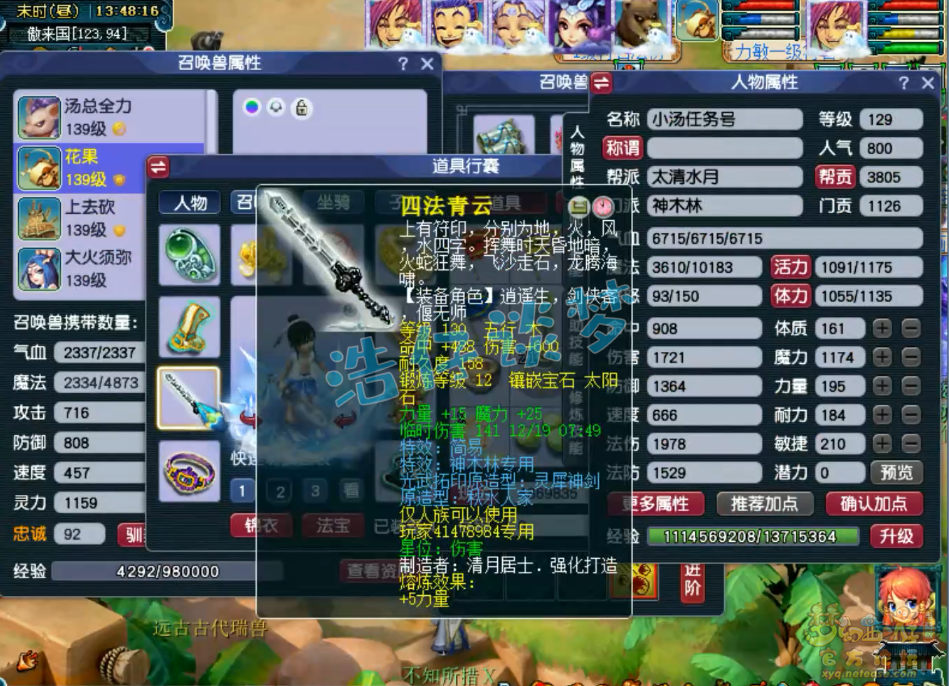 梦幻西游竞速神木林装备展示图129级