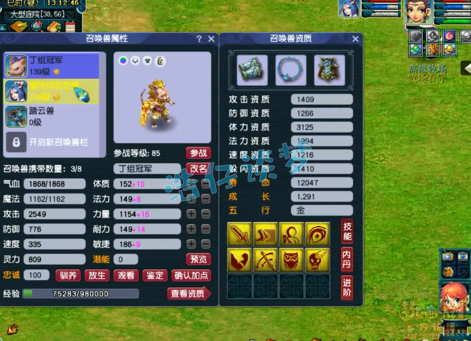 梦幻西游129级平民固伤女儿村装备展示图