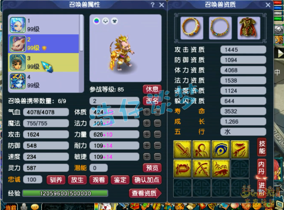 梦幻西游89级凌波城装备展示图