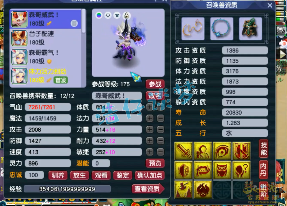 梦幻西游服战女儿村装备展示图175级