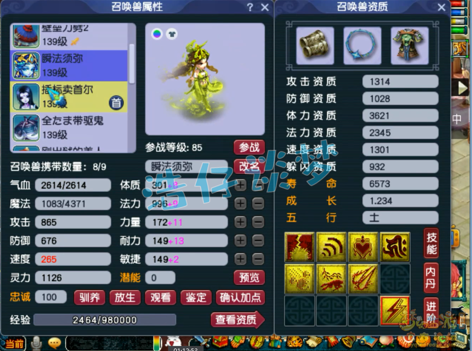 梦幻西游129咒师普陀山装备展示图