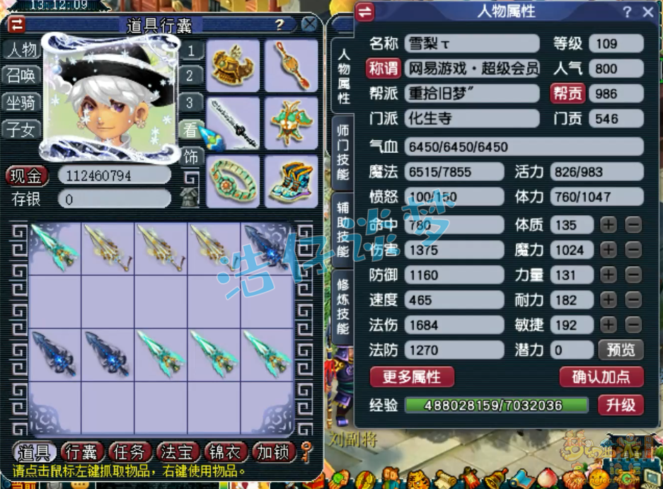 梦幻西游化生寺109装备展示图