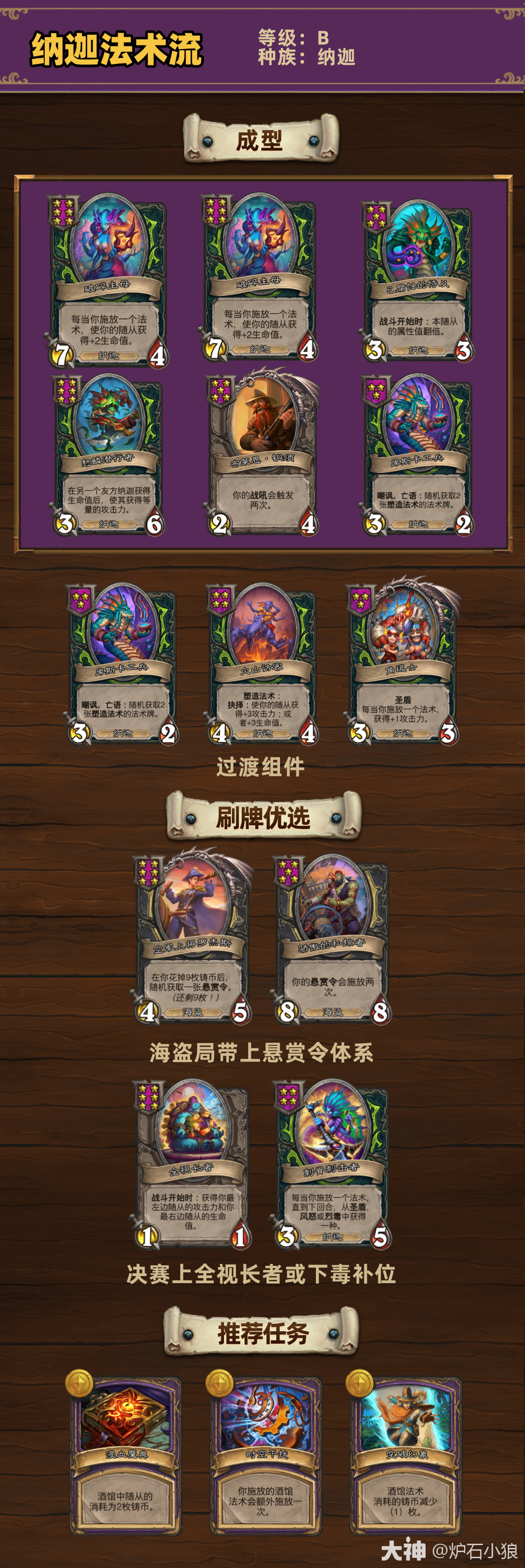 炉石传说酒馆战棋纳迦法术流怎么玩