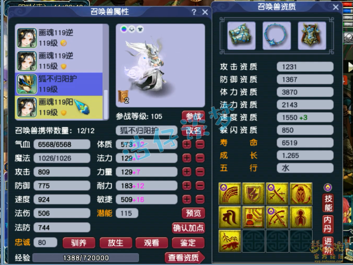 梦幻西游109级奶神木林装备展示图