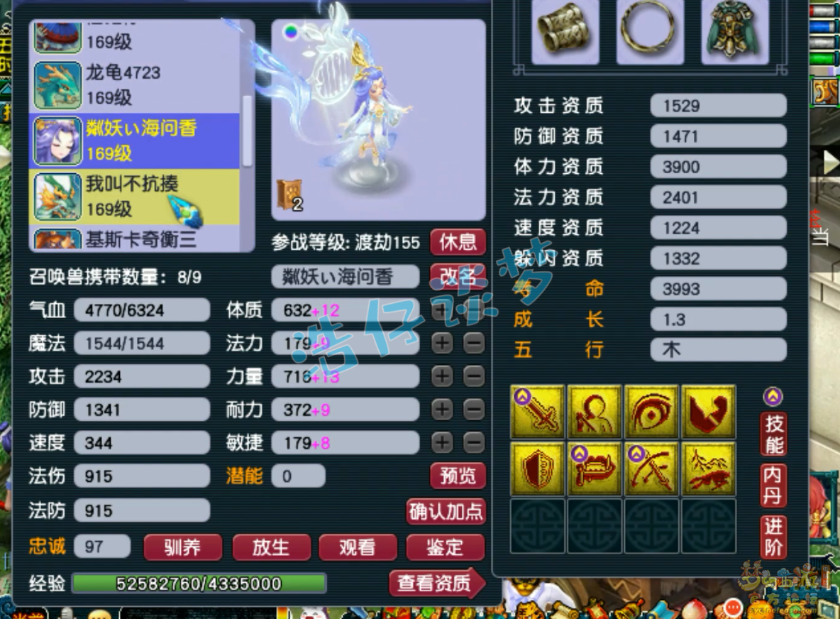 梦幻西游159奶神木林装备展示图