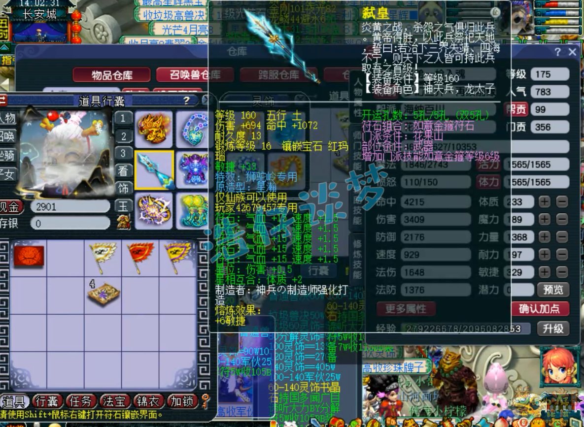 梦幻西游服战175花果山装备展示图