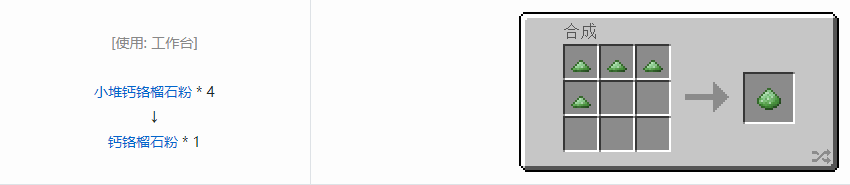 我的世界科技复兴粉合成表大全