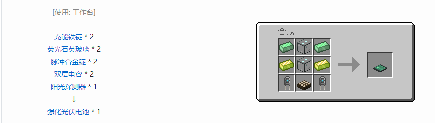 我的世界末影接口机器合成表大全