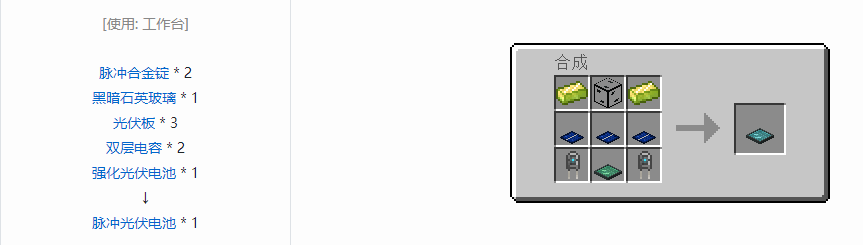 我的世界末影接口机器合成表大全