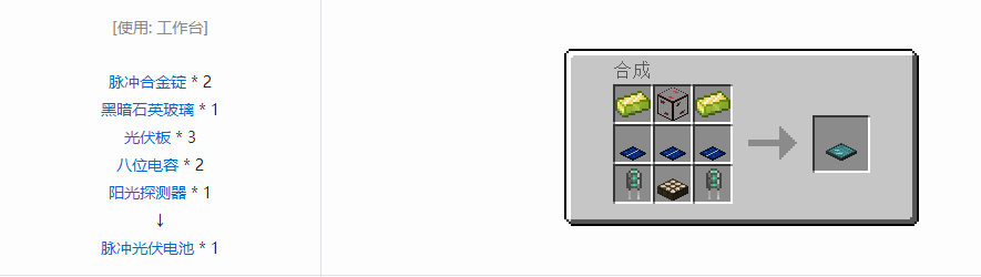 我的世界末影接口机器合成表大全