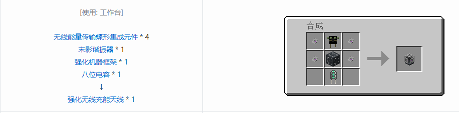 我的世界末影接口末影科技合成表大全
