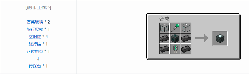 我的世界末影接口末影科技合成表大全