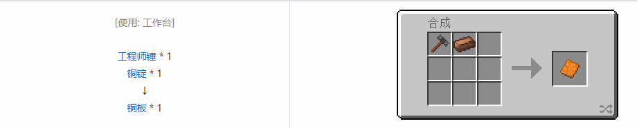 我的世界沉浸工程材料合成表大全