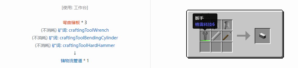 我的世界格雷科技6管道线缆轴合成表大全