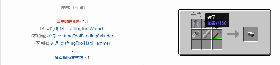 我的世界格雷科技6管道线缆轴合成表大全