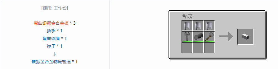 我的世界格雷科技6管道线缆轴合成表大全