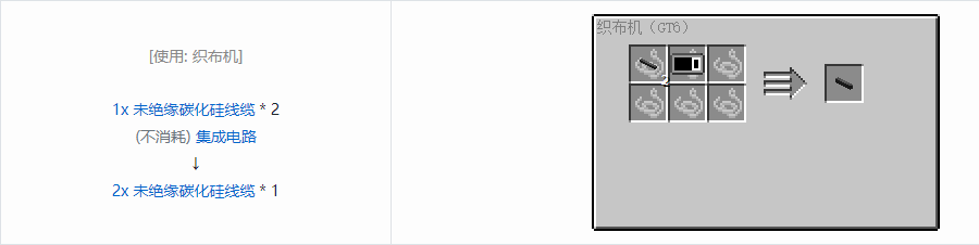 我的世界格雷科技62x未绝缘线缆合成表大全