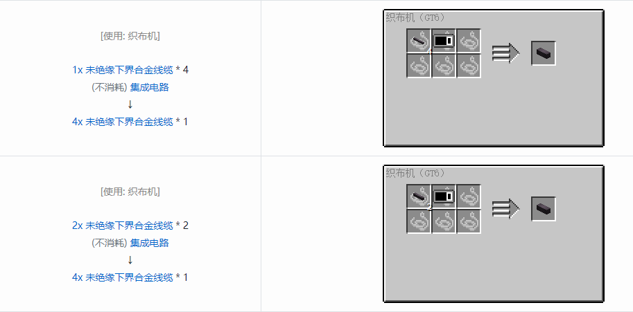 我的世界格雷科技6管道线缆轴合成表大全