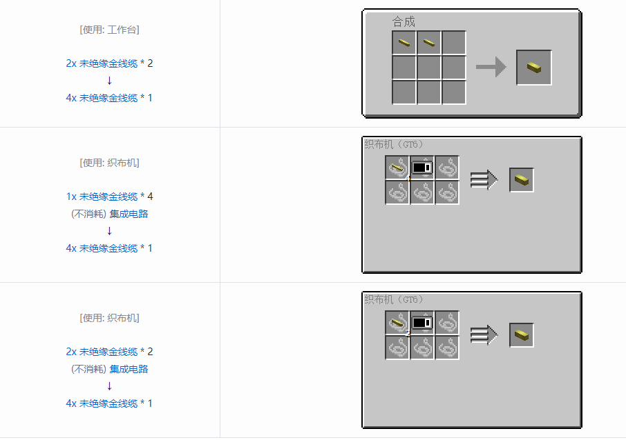 我的世界格雷科技6管道线缆轴合成表大全
