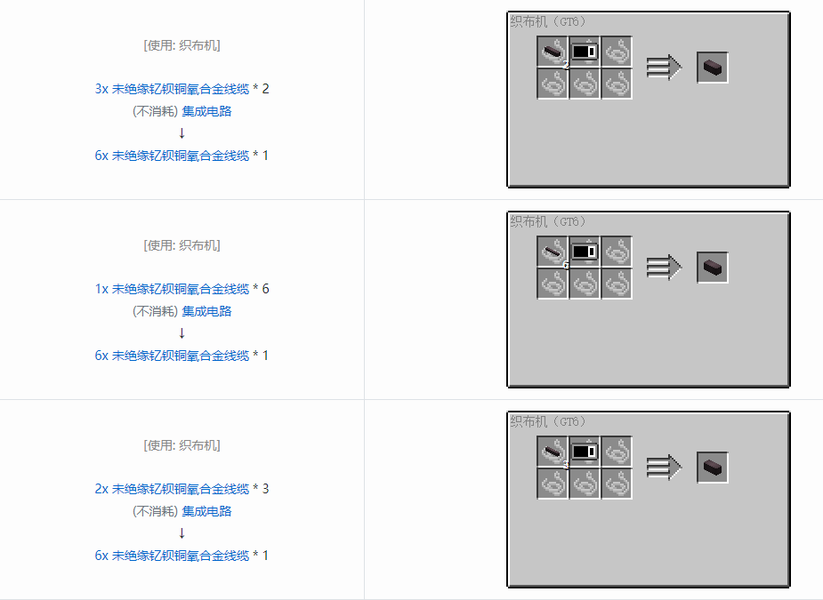 我的世界格雷科技6管道线缆轴合成表大全