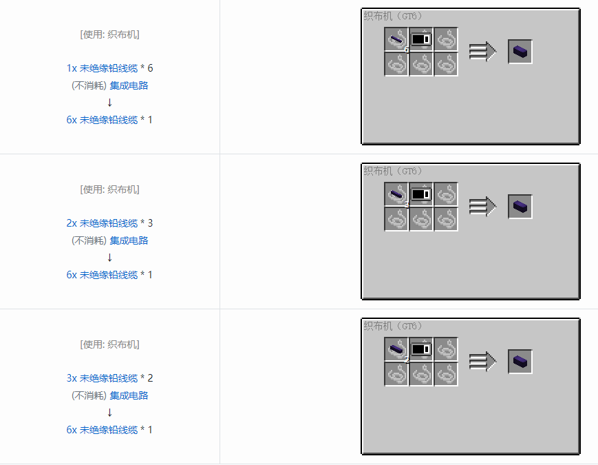我的世界格雷科技6管道线缆轴合成表大全